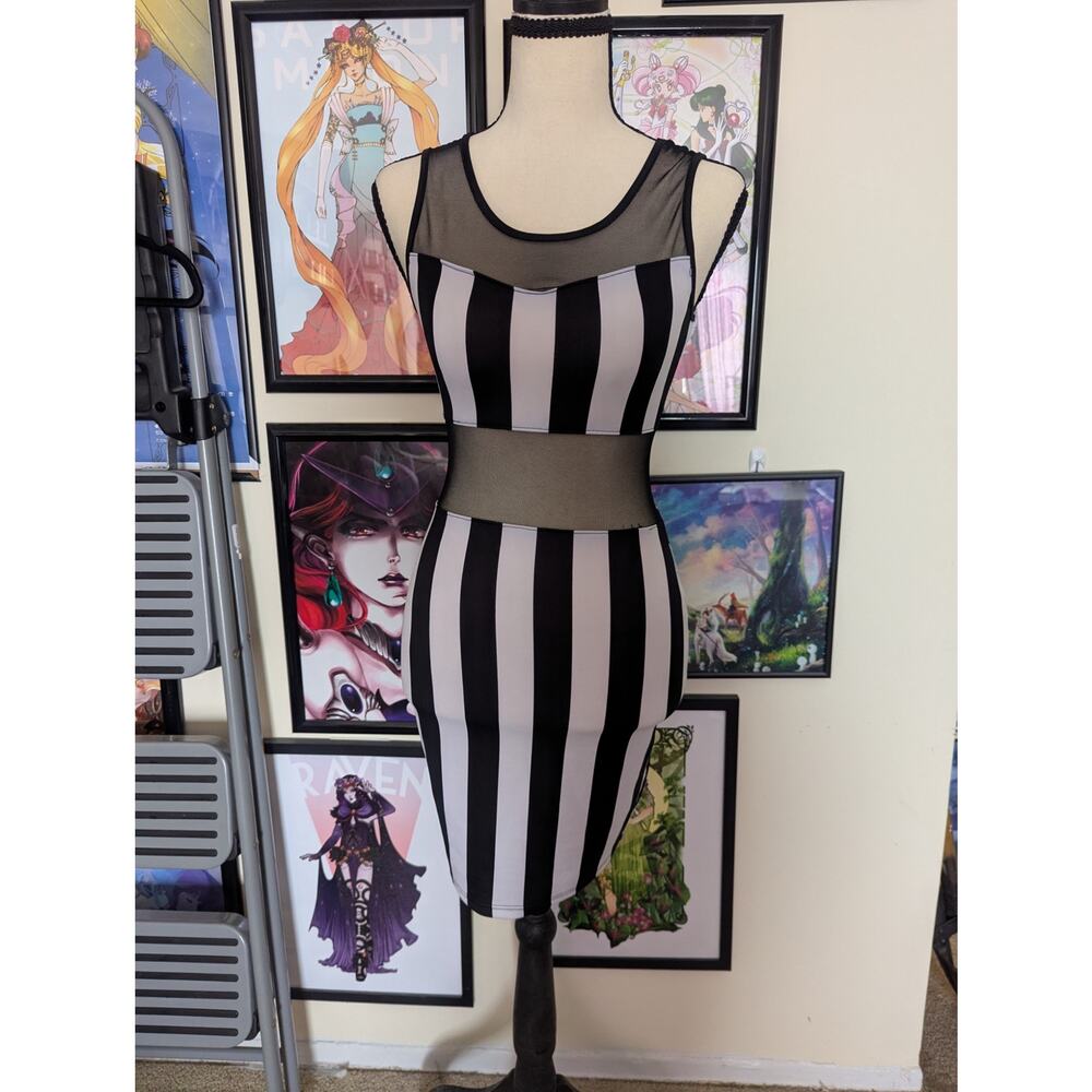 PacSun LA Hearts Striped Bodycon Dress Sz S